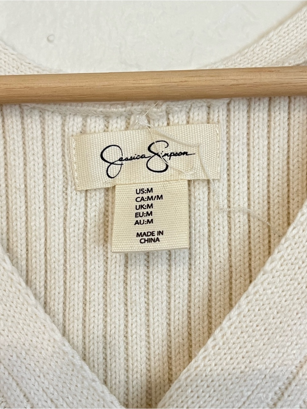 Cream Ribbed Button-Front Knit Tank Top - Picture 6 of 7